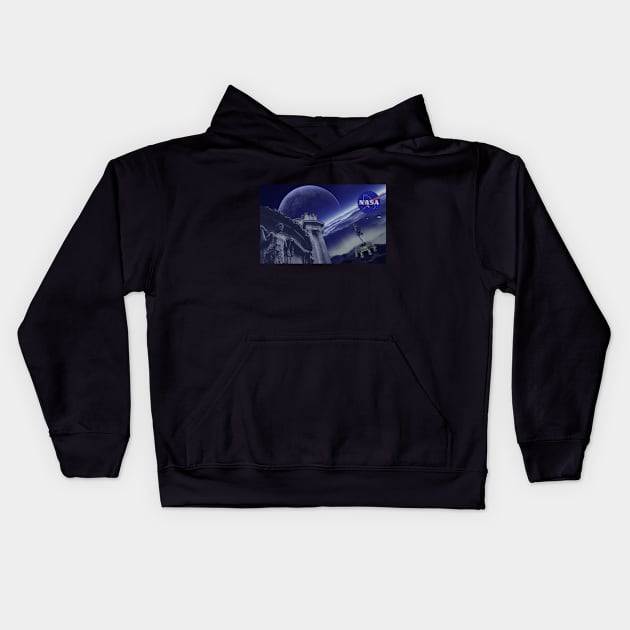 Aesthetic design of space Kids Hoodie by CNX